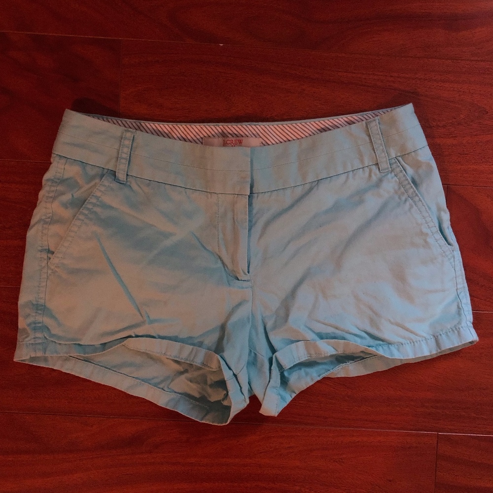 JCREW shorts, size 2, turquoise.